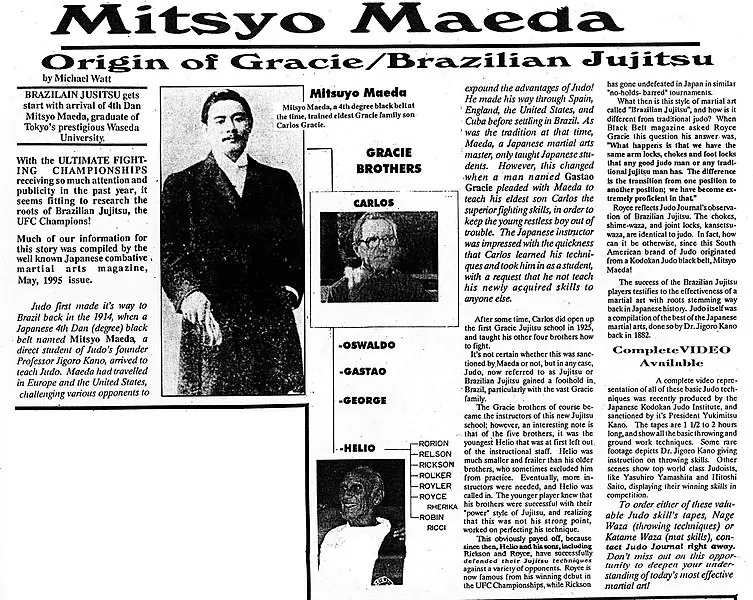 Mitsuyo Maeda, the judoka who brought judo to Brazil