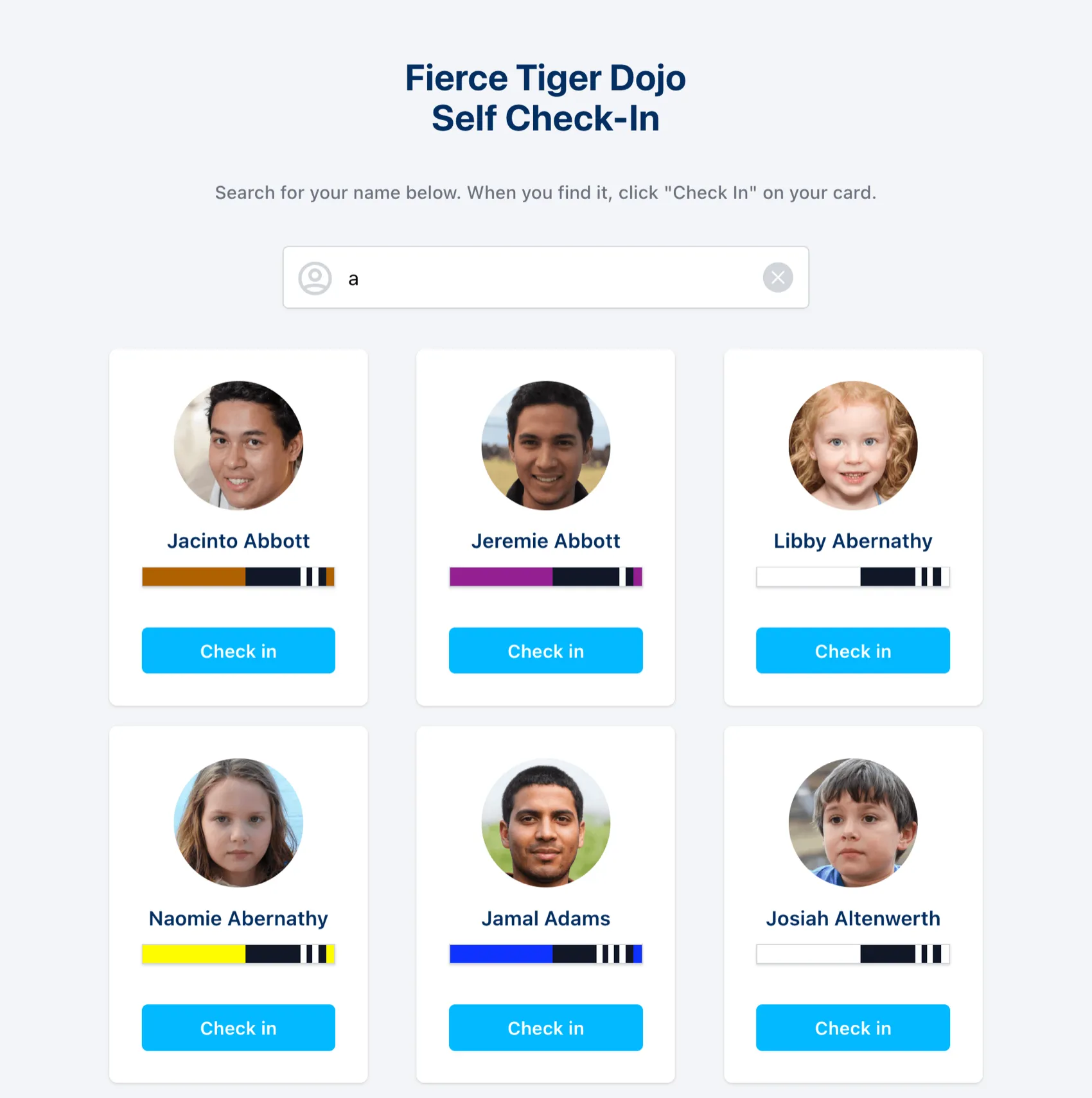 kiosk mode for student self check-in